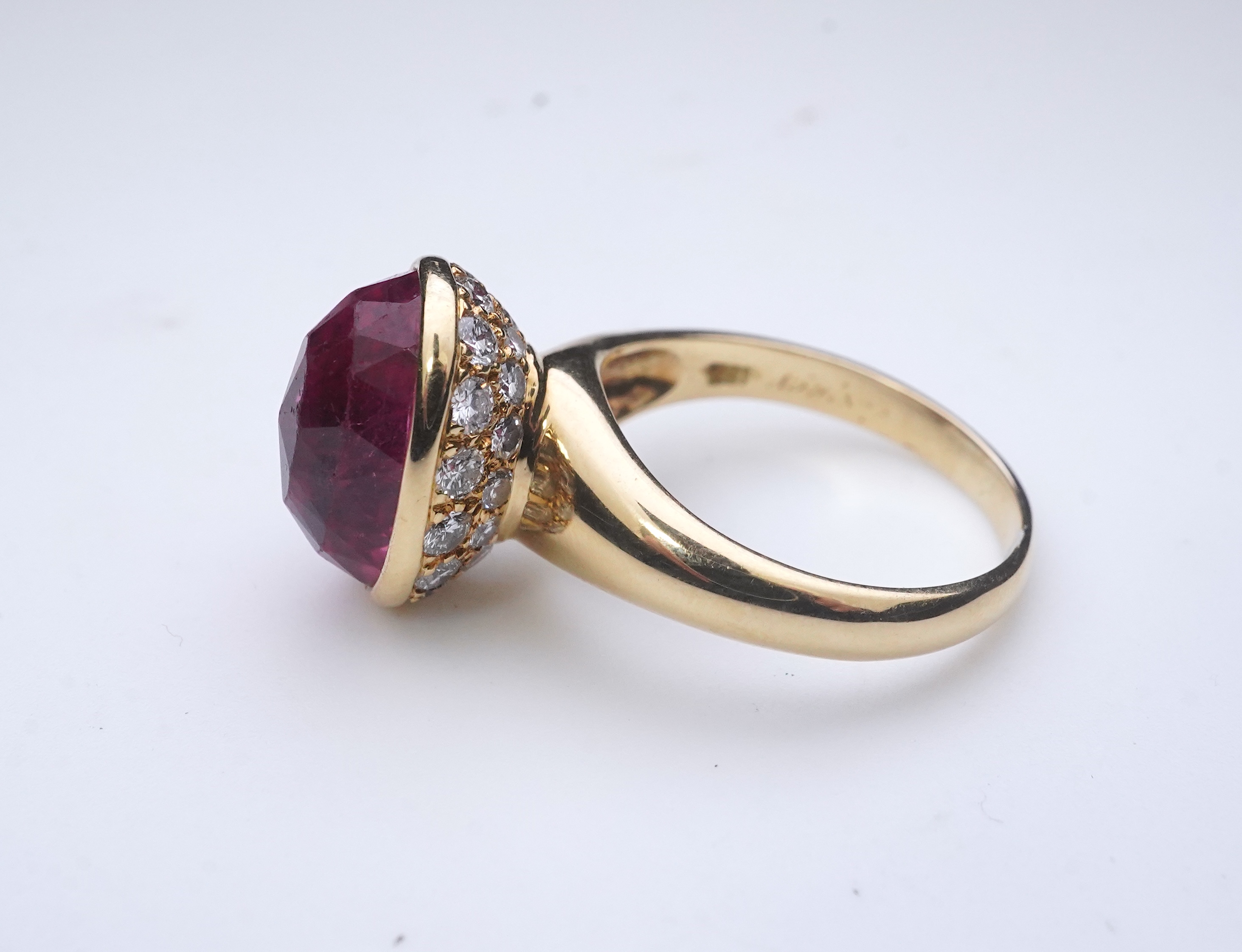 Asprey, a pink tourmaline and diamond ring
